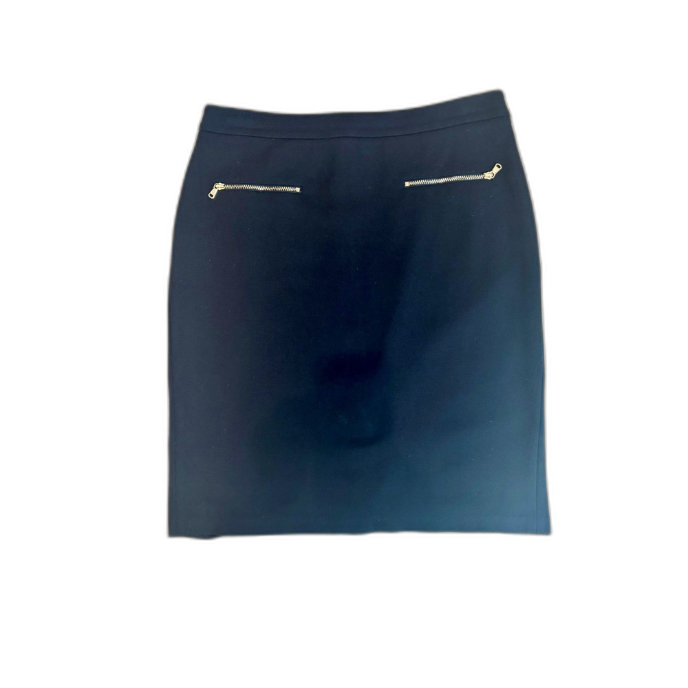 Classic Black Petite Pencil Skirt Minimal Clean Girl Preppy Chic - Picture 1 of 2